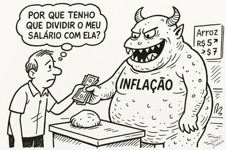 O salário dividido com a inflação