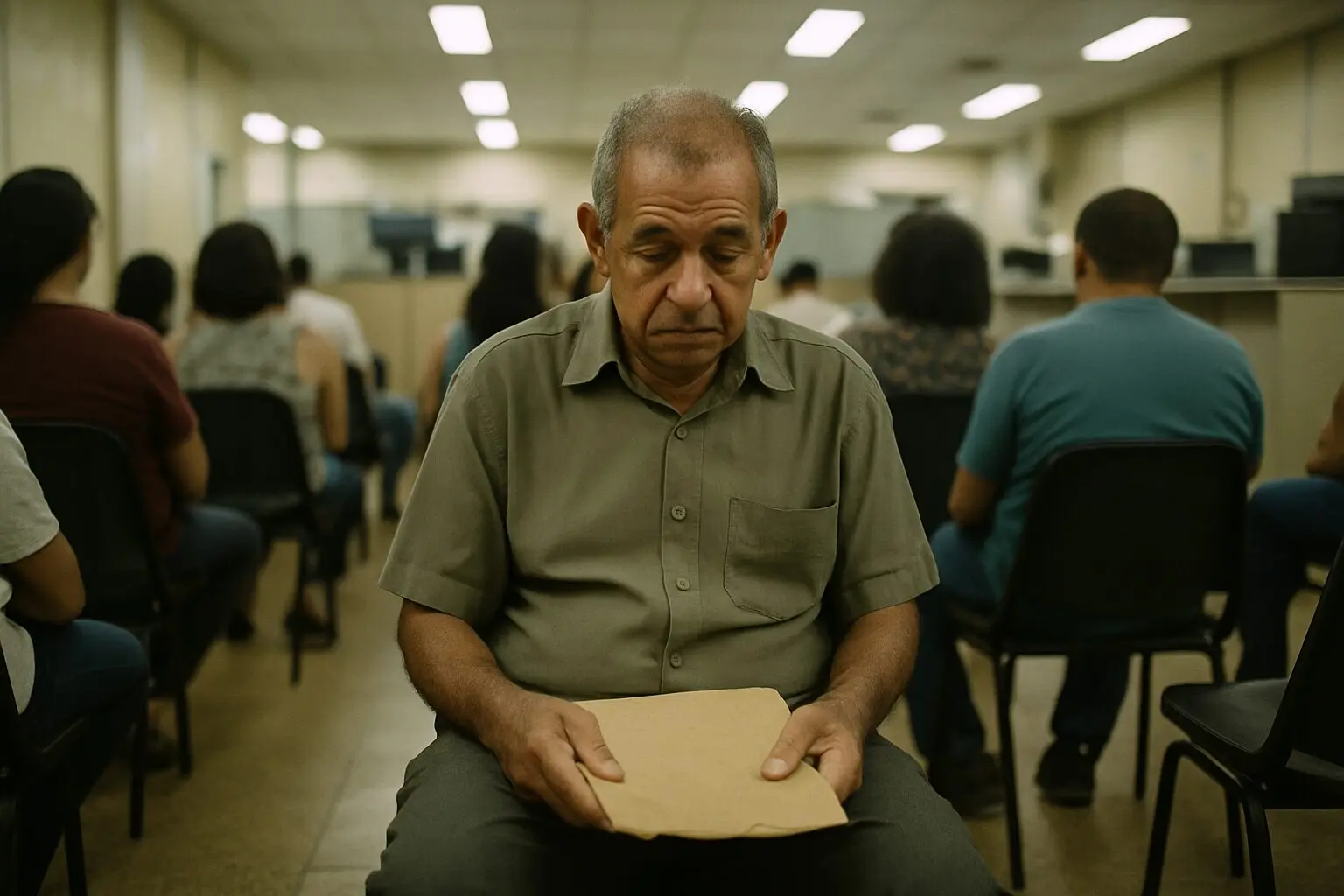 A fila caiu, mas o relógio de quem espera não para